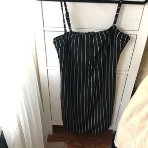 Zipper striped dress